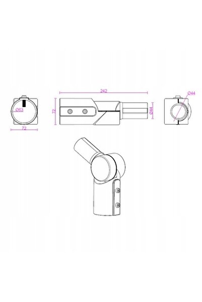 NO BRAND Braț de extensie reglabil cu adaptor, suport pentru stâlp de ilumina...