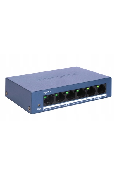 Hikvision Switch PoE DS-3E0106MP-E/M 4x PoE 2x Uplink 10/100Mbps Rapid