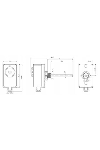 NO BRAND Termostat de imersie AFRISO 6740700 TC2, 0÷90 ° Filet C 1/2 " kc0961