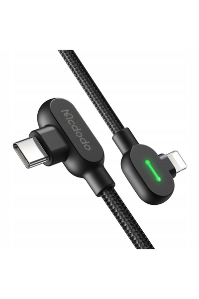 NO BRAND MCDODO CABLU UNGULAR 90 °   Cablu USB-C la Lightning bidirecțional p...