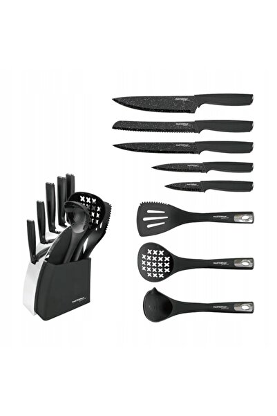 Masterpan Set de 9 cuțite de bucătărie cu lamă de marmură