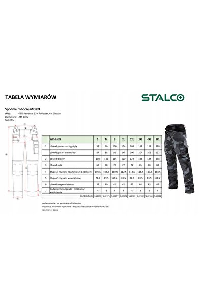 NO BRAND Pantaloni de lucru lungi bărbați 2 în 1 Stalco moro r. S