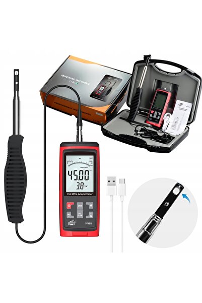 Benetech ANEMOMETRU THERMOANEMOMETRU MĂSURAREA TEMPERATURII PROGRAMARE LCD