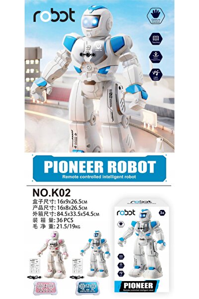 Ramiz Robot interactiv cu telecomandă MINIMAL 02 lumini + sunete + mișcare