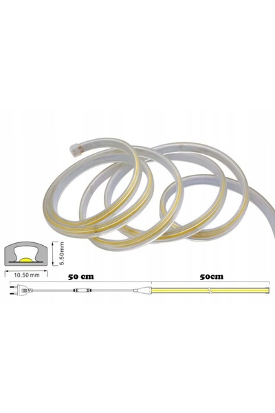 NO BRAND SET Bandă LED Neon COB 220 V, 230 V, 10 m, 4000 K, ALB NEUTRU, SURSA...