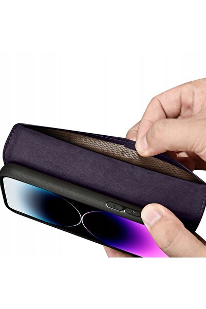 NO BRAND ICARER Husă Portofel 2 în 1 pentru iPhone 14 Pro, din Piele, Anti-RFID