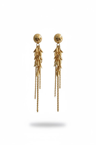 LYRA Bags & Accessories Gold Long Dangle Earrings