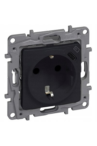 NO BRAND LEGRAND Niloe Priză electrică neagră + USB-C 864527