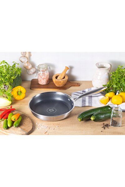 EDENBERG Tigaie solidă 30cm cu strat antiaderent tip fagure, pentru gastronomie