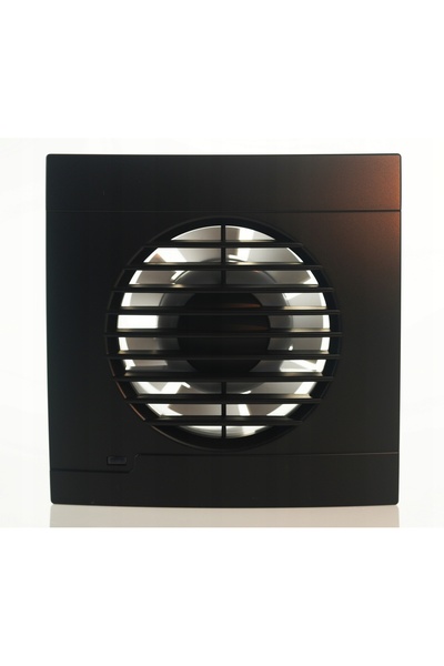 NO BRAND Ventilator fi100 NEGRU MAT cu higrostat și temporizator, înălțime 5,...