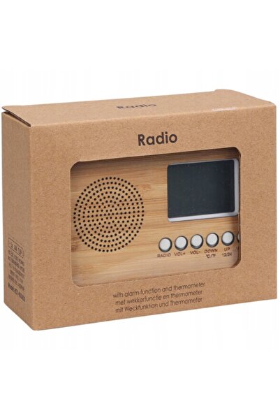 Excellent Houseware Ceas deșteptător cu radio și termometru, afișaj LCD, alim...