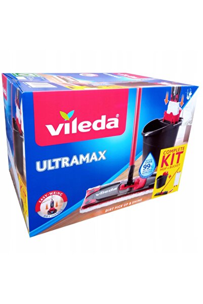Vileda Mop plat universal, găleți pentru apă curată și apă murdară, găleată mare