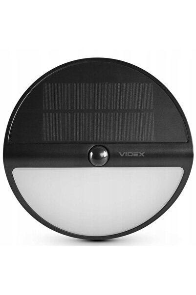 VİDEX Aplică solară rotundă LED de perete cu senzor de mișcare 500lm IP54 BHSO