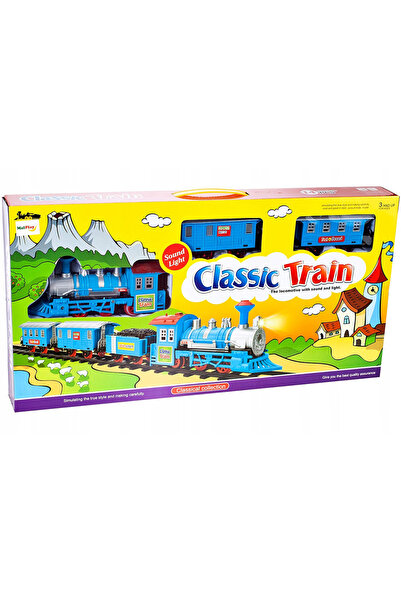Stator Set tren electric interactiv, locomotivă, șine, vagoane, LED