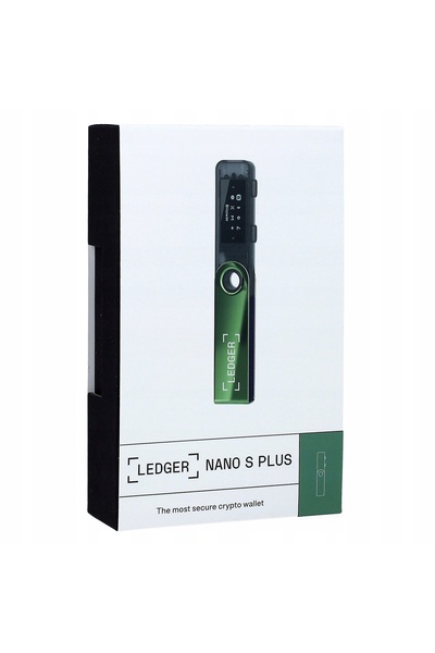 Ledger Nano S Plus Portofel sigur pentru criptomonede BTC ETH Oxidate Green