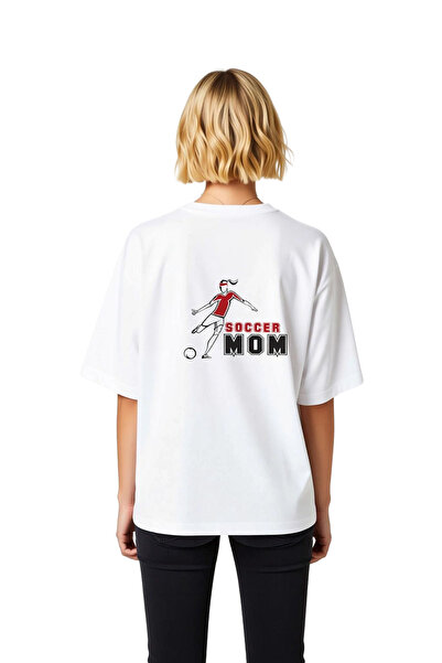 PayBuy Women's Oversize Football Mom Printed Short Sleeve T-Shirt with Dynami...