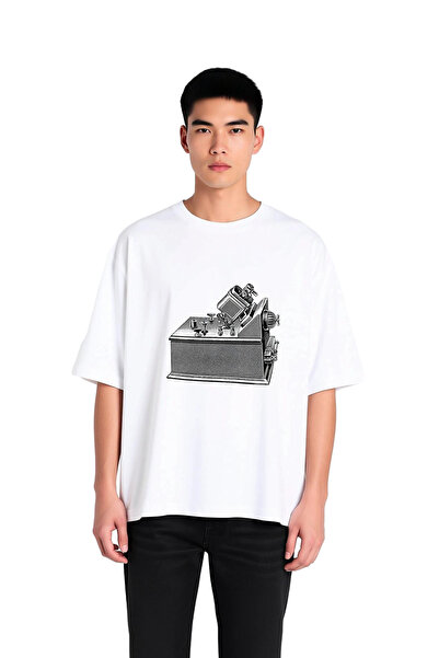 PayBuy Men's Oversize T-Shirt Vintage Science Instrument Printed Microscope D...