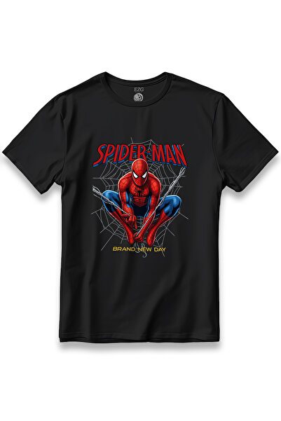 EZG Business Σπάιντερμαν Ολοκαίνουργιο T-Shirt με στάμπα Ιστού, Unisex, 100% ...