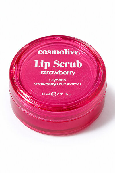 Cosmolive Lip Peeling Strawberry Moisturizing Lip Care Jar 15ml