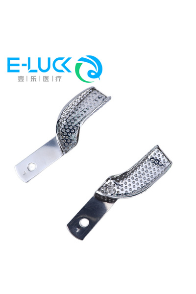 Choice B 2pcs/set Dental Impression Trays Teeth Holder Stainless Steel Upper ...