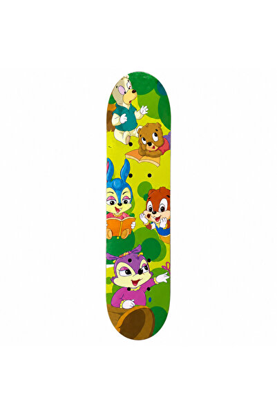 OEM Skateboard din lemn model Animale Cartoon Forest Friends - 60 cm