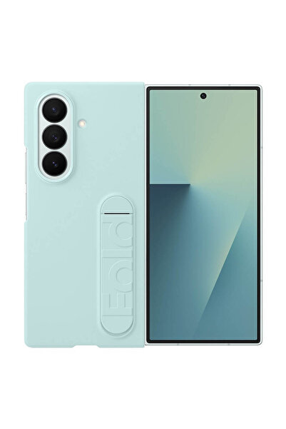OEM Husă cu inel compatibilă cu Galaxy Z Fold 7, din silicon - mentă