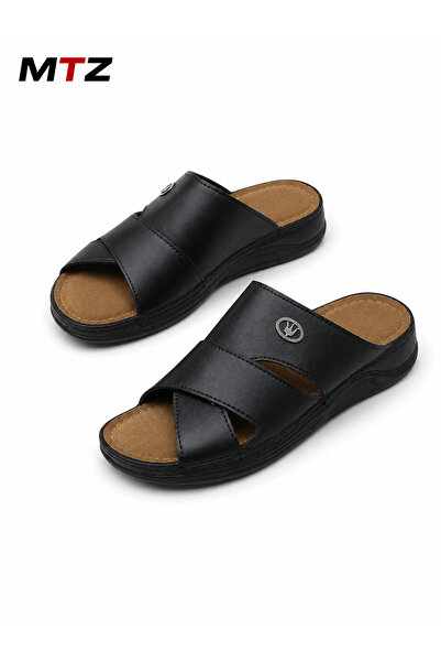 mtz Men's Cross Strap Sandals, Open Toe Slip-On Design with Smooth Wide Upper...