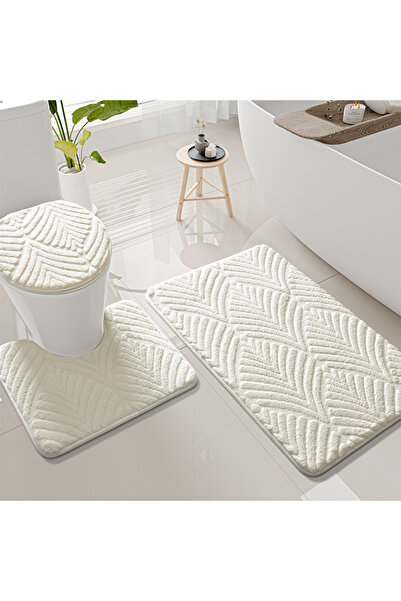 Generic Brand Sși de 3 tapis de bain, ensemble de tapis baie antiderapant abs...