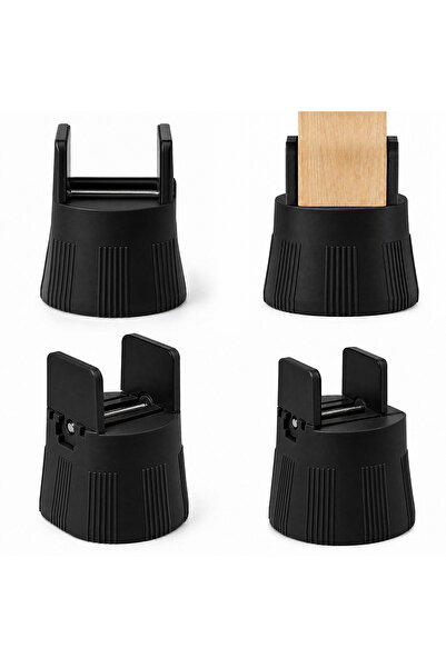 HI-FINE 4Pcs Adjustable Furniture Risers, Clamp‑on Table Sofa Bed Leg Raisers...