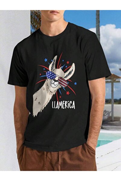 45 BPM Men's Vintage Print-Shirt - Humorous Pattern Retro Crew Neck Shirt, Su...