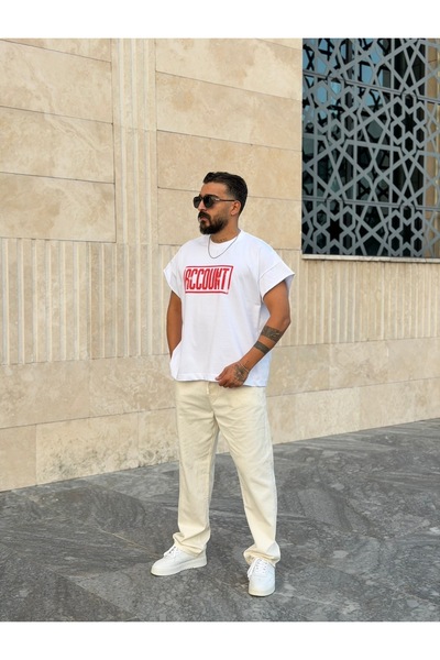 PEERLESS STORE Single Jersey Fabric Half Sleeve Oversize T-Shirt