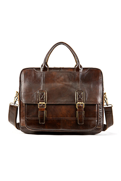 IMODIX Men's Genuine Leather Bag, Briefcase, Business Design, Smart Internal ...