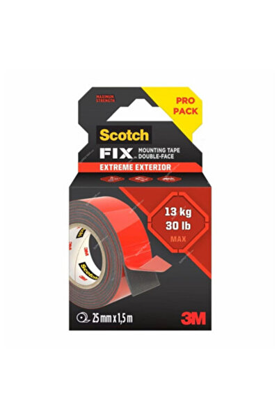 Scotch Fix Extreme Exterior Double Sided Tape, 25MM Width x 1.5 Mtrs Length, ...
