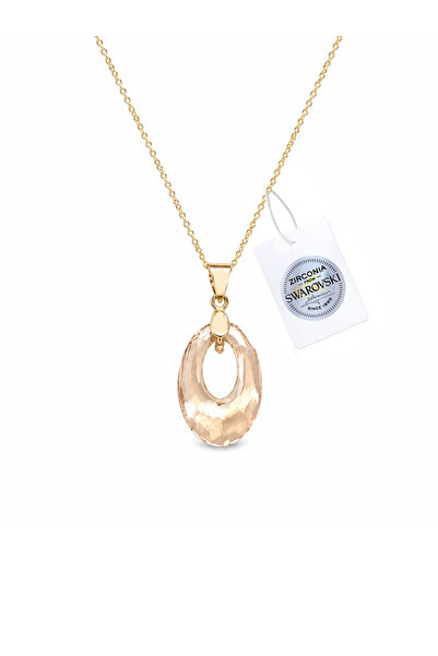 Brezza Lusso Jewelry 925 Ayar Gümüş Avusturya Kristali Taşlı Oval 20mm Crysta...