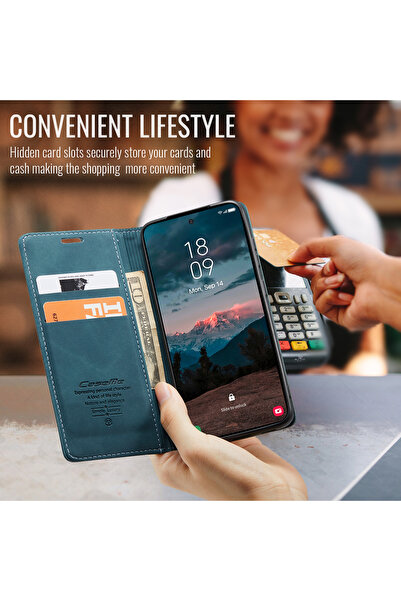 Caseme Husa pentru Samsung Galaxy S26 Plus – CaseMe, tip carte, piele, functie portofel, stand, finisaj catifelat