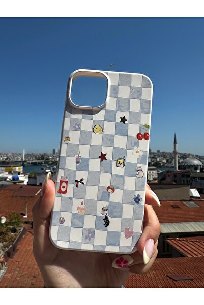 Mobildizayn iPhone 15 Uyumlu Baskılı Beyaz Renkli Telefon Kılıfı K321