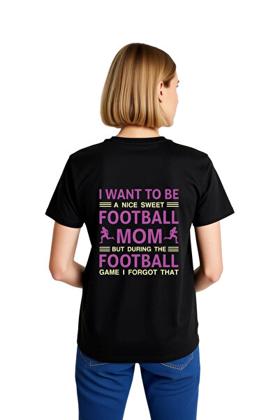 PayBuy Women's Football Mom Humorous Printed Short Sleeve T-Shirt Relaxed Fit...