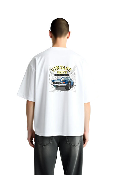 PayBuy Vintage Driving Association Printed Men's Oversize T-Shirt