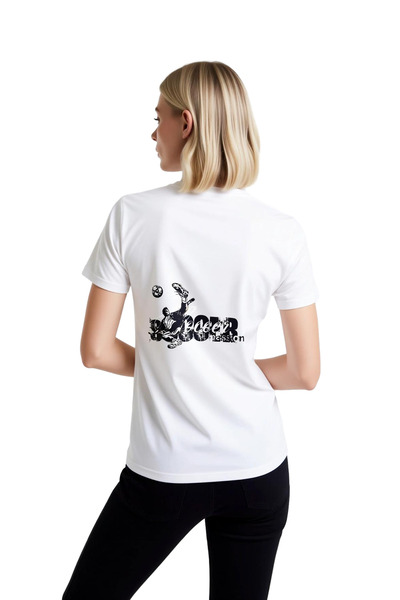 PayBuy Women's Football Passion Printed Short Sleeve T-Shirt %100 Cotton Dyna...