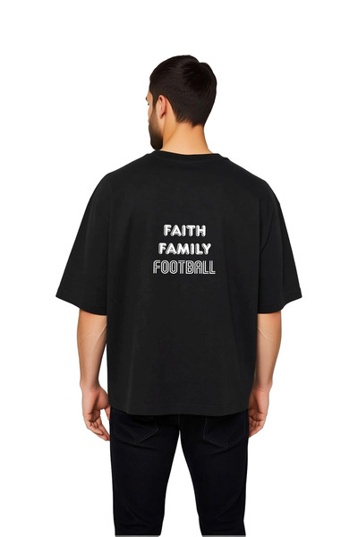 PayBuy Men's Oversize T-Shirt Iman Family Football Written Printed Relaxed Fi...
