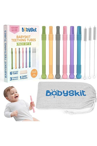 GENERAL Flexible Hollow Teething Tubes for Infants - Easy to Hold and Clean T...