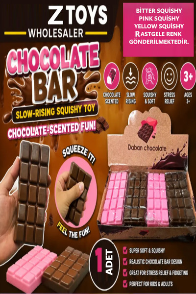 Ztoys Butter Chocolate Bar Squishy Stres Oyuncağı Süper Yumuşak Slow Rising S...
