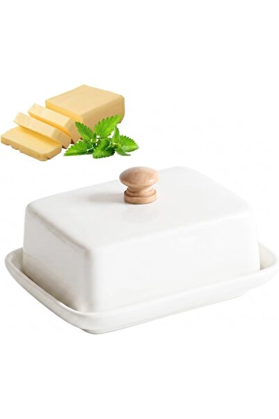 GETRIC GETRICH Untieră ceramică – 250 g, Capac cu mâner, Porțelan alb, Durabi...