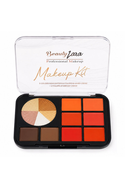 Beauty Lara مجموعة مكياج متكاملة من بيوتي زارا (Beauty Zara) - هايلايتر 5 ألو...