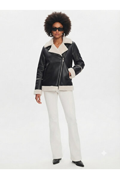 Ng Style Fur Detailed Biker Coat