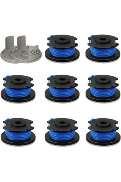 STARSTAR 8 spools with caps for Ryobi 1.65mm auto cords, fit One+ AC14RL3A 18...