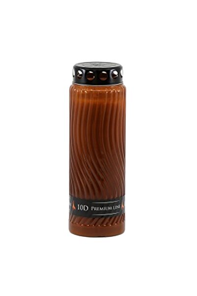 LCA Set 2 x Candela din Plastic cu Capac, Premium Line, Maro, 240 Ore
