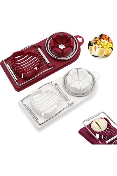 STARSTAR Egg slicer 2-piece set, multi-functional, suitable for strawberries,...