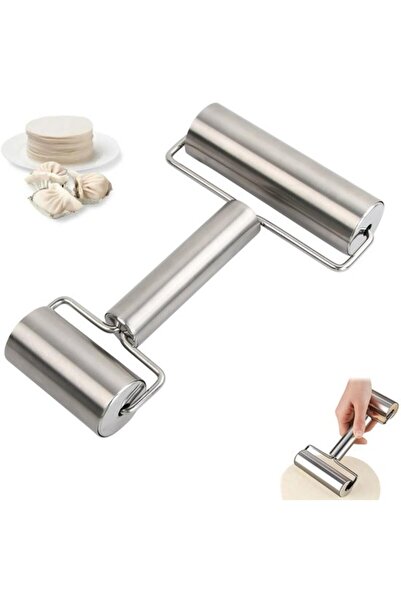 STARSTAR Mini stainless steel rolling pin, non-stick coating, suitable for pi...