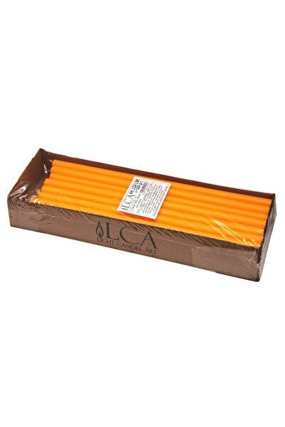 LCA Set 2 x Lumanari Decorative Capete - Stalpi Portocaliu, 1000 g